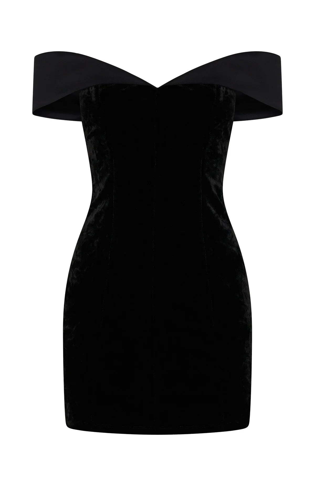 Let's Get Loud Off Shoulder Mini Dress Black